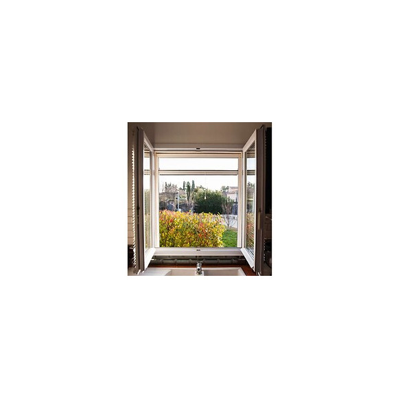 Moustiquaire Aluminium Fixe Sans Percer 100x160cm  Werkapro Blanche