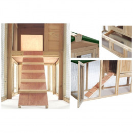 Paulette - Poulailler Double Avec 2 Rampes