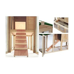 Paulette - Poulailler Double Avec 2 Rampes