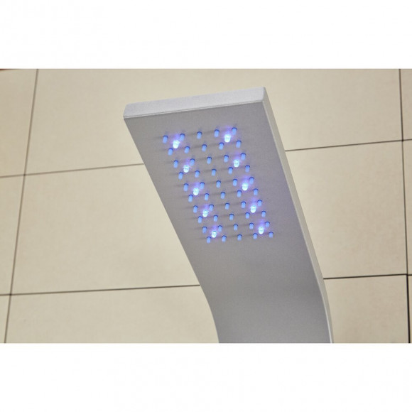 Mia : Colonne De Douche Balnéo En Inox Micro-jets Massant Et Éclairage Par Led