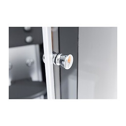 Organtina : Douche Balnéo Rect : 6 Jets De Massage, Cadre En Aluminium Argenté Paroi En Verre Trempé Noir