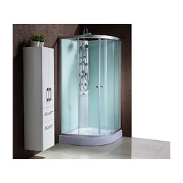 Alava: Douche Balnéo D'angle : 6 Jets De Massage, Étagères