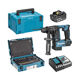 Perforateur Makita Dhr171fjx1 Sds-plus 18v (1 X 3ah) Li-ion 17mm + Coffret 65 Pièces