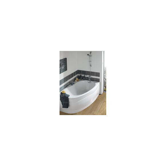 Baignoire Asymétrique Gauche Elba Duo 160 X 100 Cm Tablier Inclus