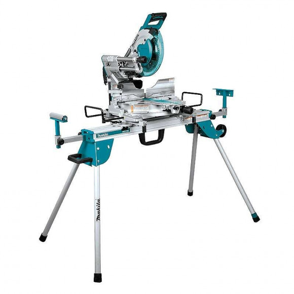 Scie À Onglet Radiale Makita Ls1019l 1510w Ø 260mm + Chariot Support Makita Wst06