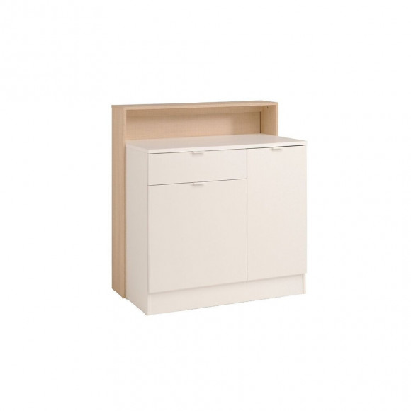 Meuble De Bar Bois Avec Rangements Et Tablette Amovible - Oko