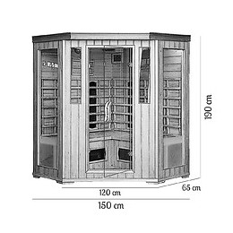 Cabine Sauna Luxe Infrarouge 3/4 Places