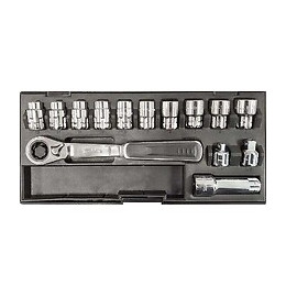 Coffret Clé À Cliquet Douilles Traversantes Métriques Makita B-65595