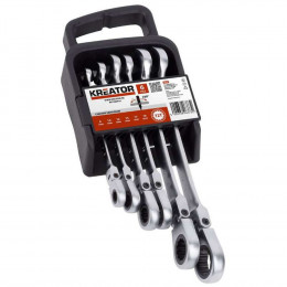 Jeu 6 Clés Mixtes Articulées À Cliquet  8à19mm  Kreator