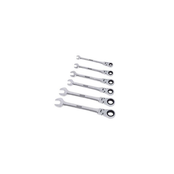 Jeu 6 Clés Mixtes Articulées À Cliquet  8à19mm  Kreator