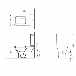 Pack Wc À Poser Sortie Horizontale Moderne - Diago