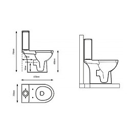 Pack Wc Trium Rimless Sortie Horizontale