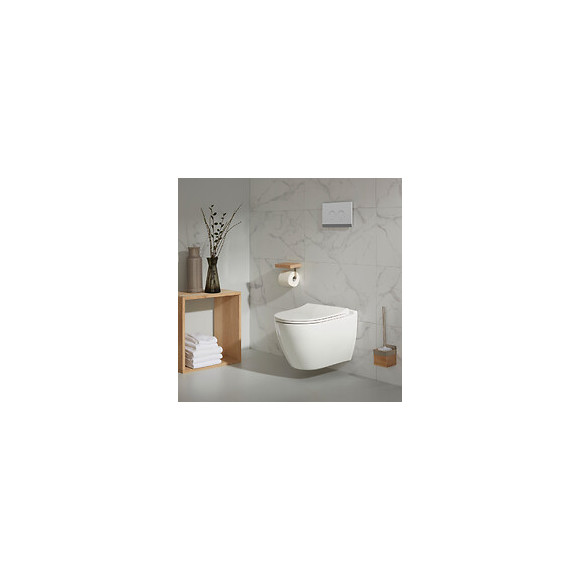 Cuvette Suspendue Carénée En Céramique Blanche