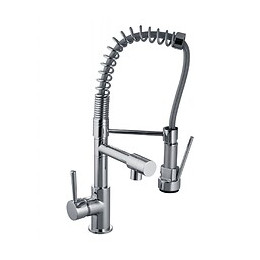 Mitigeur D'évier À Double Bec Haut Mobile Et Douchette Orientable Pro