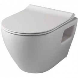 Pack Wc Suspendu Universel Avec Cuvette Sans Bride Et Plaque Sensitive Noire