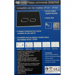 Plaque De Commande Sensitive Blanche Pour Bâti Geberit Up320/up300