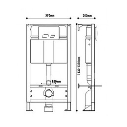 Bâti Wc Avec Plaque De Commande Sensitive Blanche