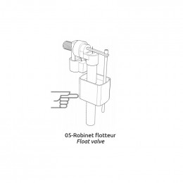 Robinet Flotteur Sav Pour Reservoir Lave-mains Ou Pack Wc 2 En 1