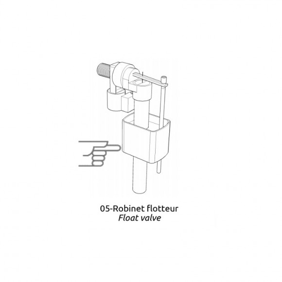 Robinet Flotteur Sav Pour Reservoir Lave-mains Ou Pack Wc 2 En 1