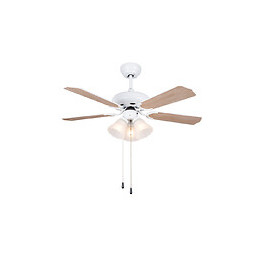 Ventilateur De Plafond 132cm Ac 3xe27 Reversible Blanc/pine