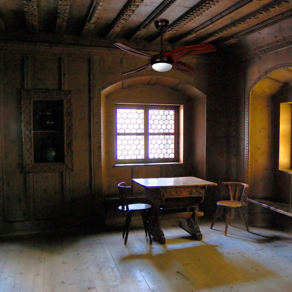 Ventilateur De Plafond 122cm Ac 2xe14 Bois