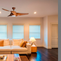 Ventilateur De Plafond 127cm Ac Led 18w 3000k Marron