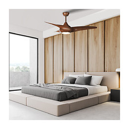 Ventilateur De Plafond 127cm Ac Led 18w 4000k Marron