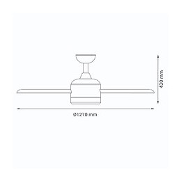 Ventilateur De Plafond 127cm Ac Led 18w 4000k Marron