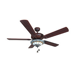 Ventilateur De Plafond 132cm Ac 2xe27 Tiffany Marron