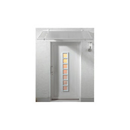 Auvent - Marquise De Porte D'entrée Justine - Stucture - Blanc, L : - 155 Cm, Profondeur Totale - 90 Cm