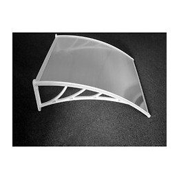 Auvent Porte D'entrée Bertille - Stucture - Blanc, L : - 120 Cm, Profondeur Totale - 100 Cm