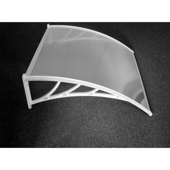 Auvent Porte D'entrée Bertille - Stucture - Blanc, L : - 150 Cm, Profondeur Totale - 100 Cm