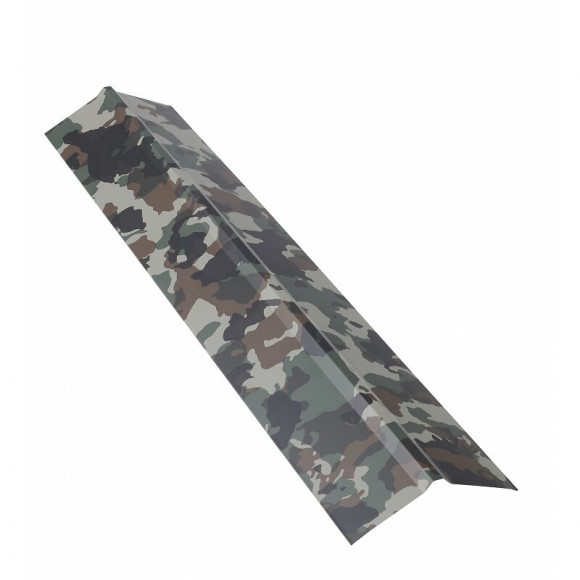 Faîtière Double Pan 1 M Pour Plaque Nervurée Acier Laqué Camouflage, L : 1 M