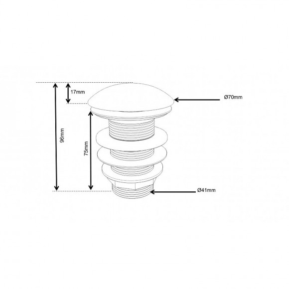 Bonde Clic Clac Sans Trop Plein Blanc Satinée