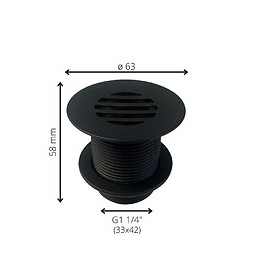 Bonde Fixe Lave-mains Noire