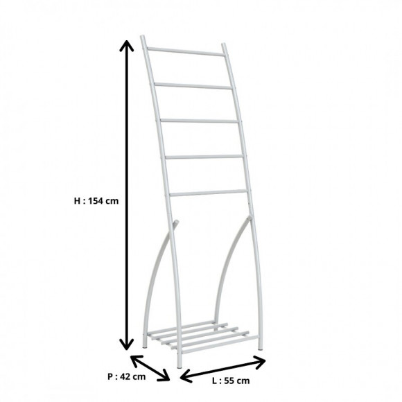 Porte-serviettes Sur Pied 5 Barres Happy - Allibert