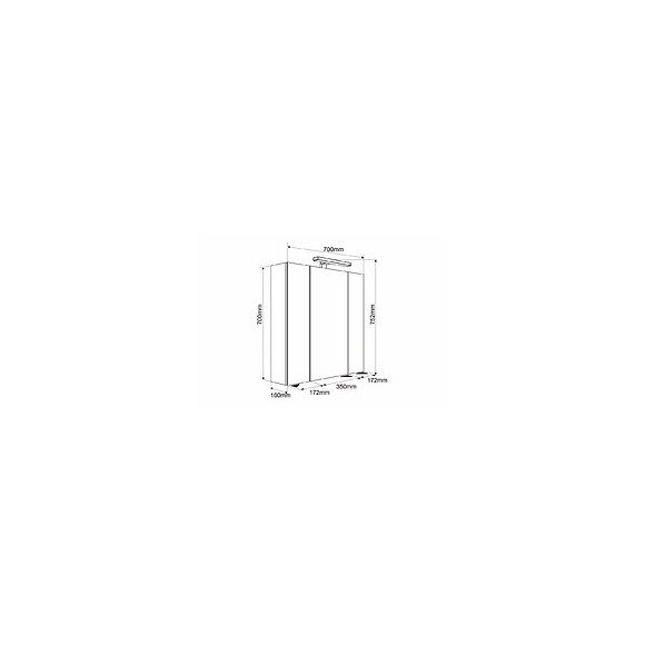 Armoire De Toilette Éclairante 70 Cm Juno 3 Portes Miroir Éclairage Led Et Bloc Prise Couleur Chêne