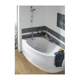Baignoire Asymétrique Droite Elba Duo 160 X 100 Cm Tablier Inclus