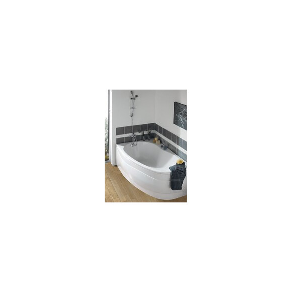 Baignoire Asymétrique Droite Elba Duo 160 X 100 Cm Tablier Inclus