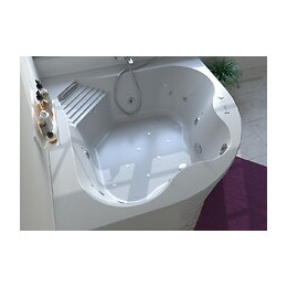 Baignoire Balnéo D'angle Massea 140 X 140 Cm + Tablier