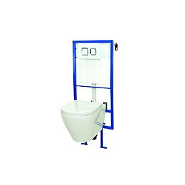 Pack Wc Suspendu Azzily Avec Cuvette En Porcelaine - Mécanisme 3/6l - Alimentation D'eau Silencieuse