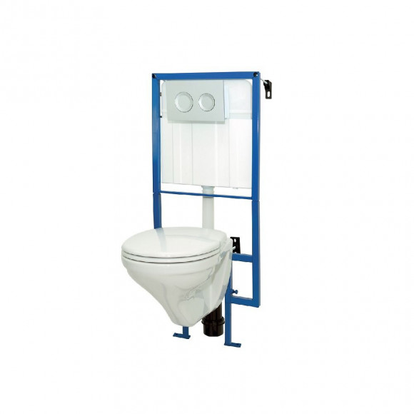 Pack Wc Suspendu Live-up Mécanisme 3/6l Et Alimentation D'eau Silencieuse