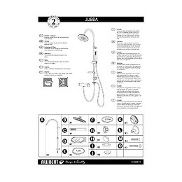 Colonne De Douche Jubba - Pommeau De Tête Orientable Diamètre 20cm Et Douchette 1 Jet En Abs Chromé