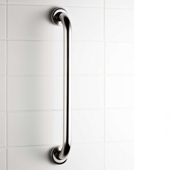 Poignée Pmr Droite Bain Douche En Inox 45 Cm Usis Chromé