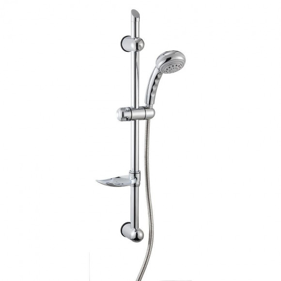 Set De Douche Avec Douchette 3 Jets, Flexible Et Barre De Douche Chromée Lago 4