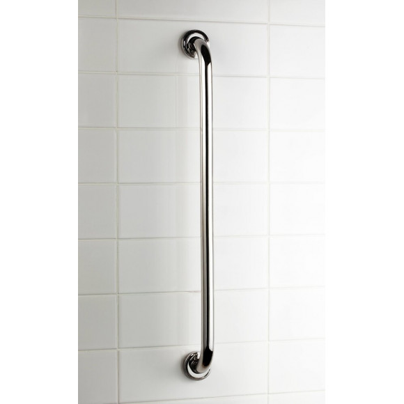 Poignée Pmr Droite Bain Douche En Inox 65 Cm Usis Blanc