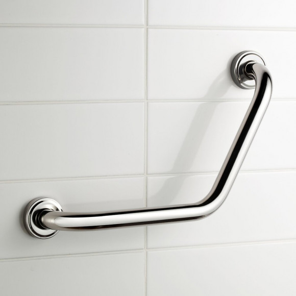 Poignée Pmr Coudée Bain Douche 135° Usis Chromé