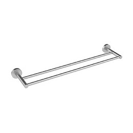 Porte-serviette En Inox 2 Barres 60 Cm Coperblink Chromé Brossé