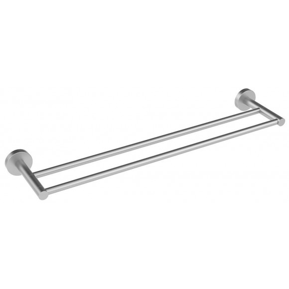 Porte-serviette En Inox 2 Barres 60 Cm Coperblink Chromé Brossé