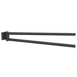 Porte-serviette 2 Barres Pivotantes Loft-game Noir Mat